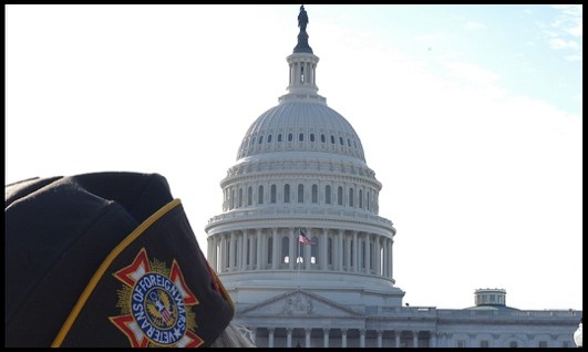 Washington DC Capital building with VFW cap