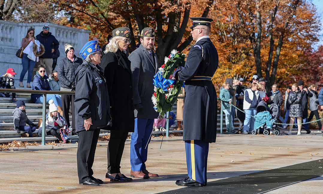 VFW wreath laying on Veterans Day 2025
