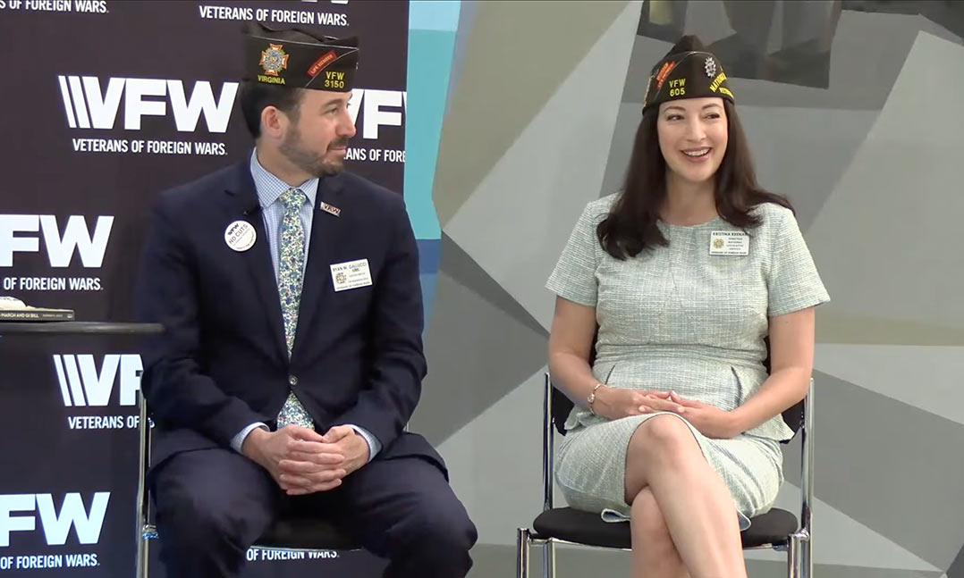 Ryan and Kristina interview on exhibit hall stage during Reno Convention