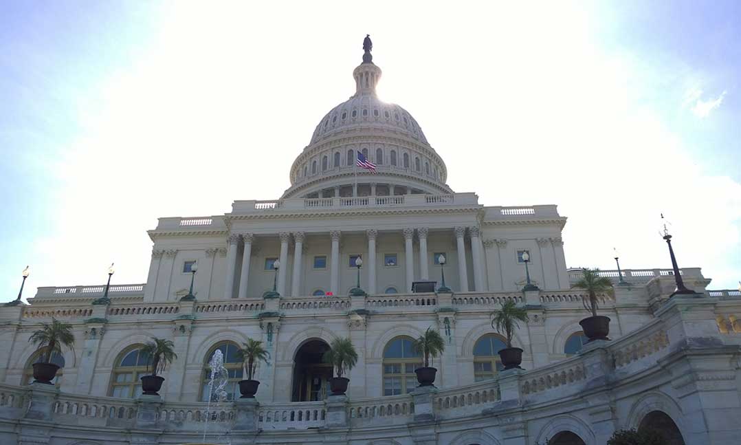 The front of the capitol building