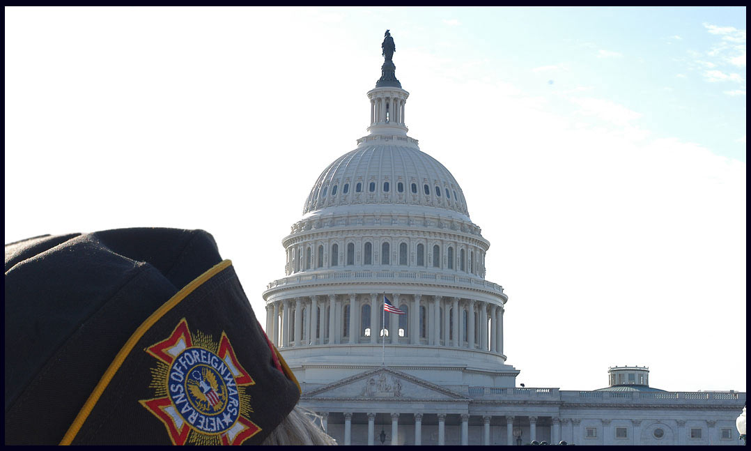 Capitol building with a VFW hat