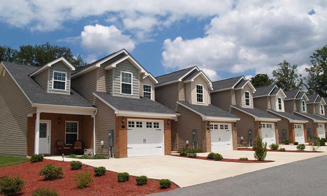 A row of homes