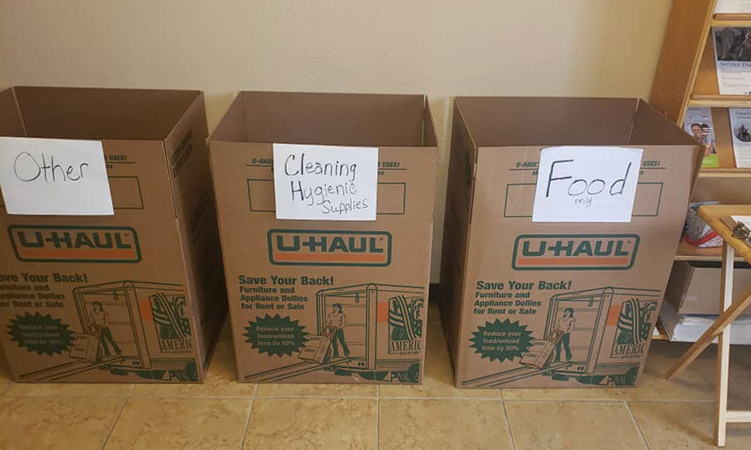 donation boxes for quarantined veterans