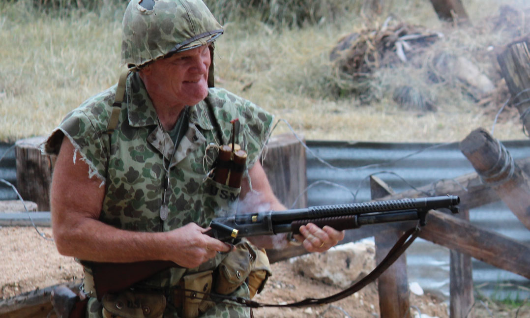 Vietnam War veterans participate in reenactments