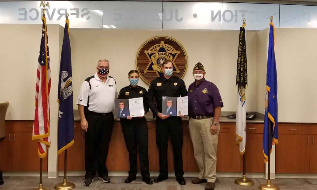 VFW presents to Sheriff's Deputies with awards