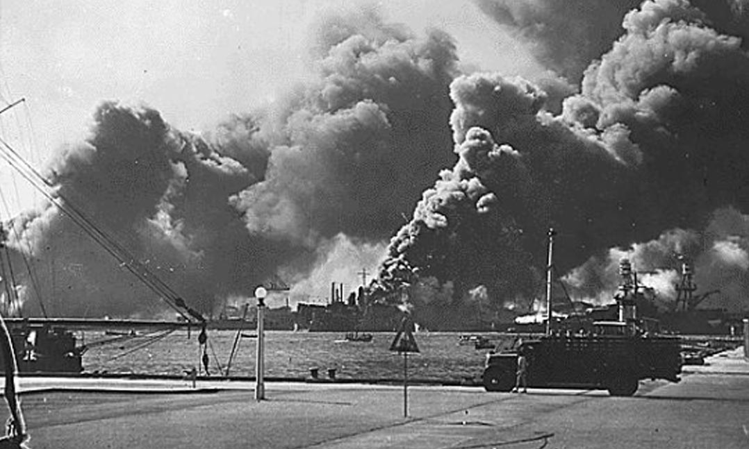 USS Shaw after magazine explosion after the Japanese attack on Pearl Harbor on Dec. 7, 1941