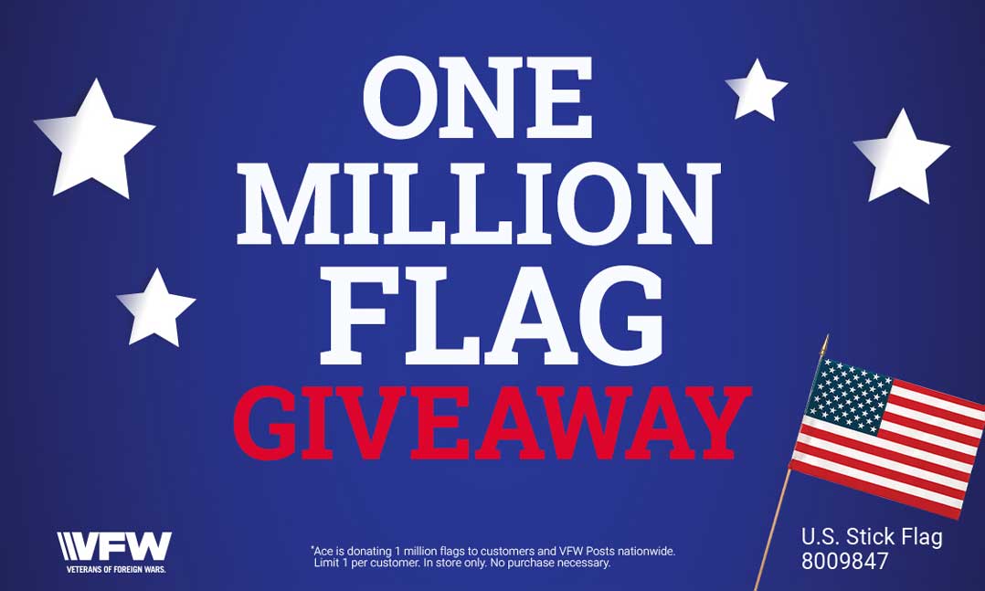 VFW  Ace Hardware Million Flag Giveaway