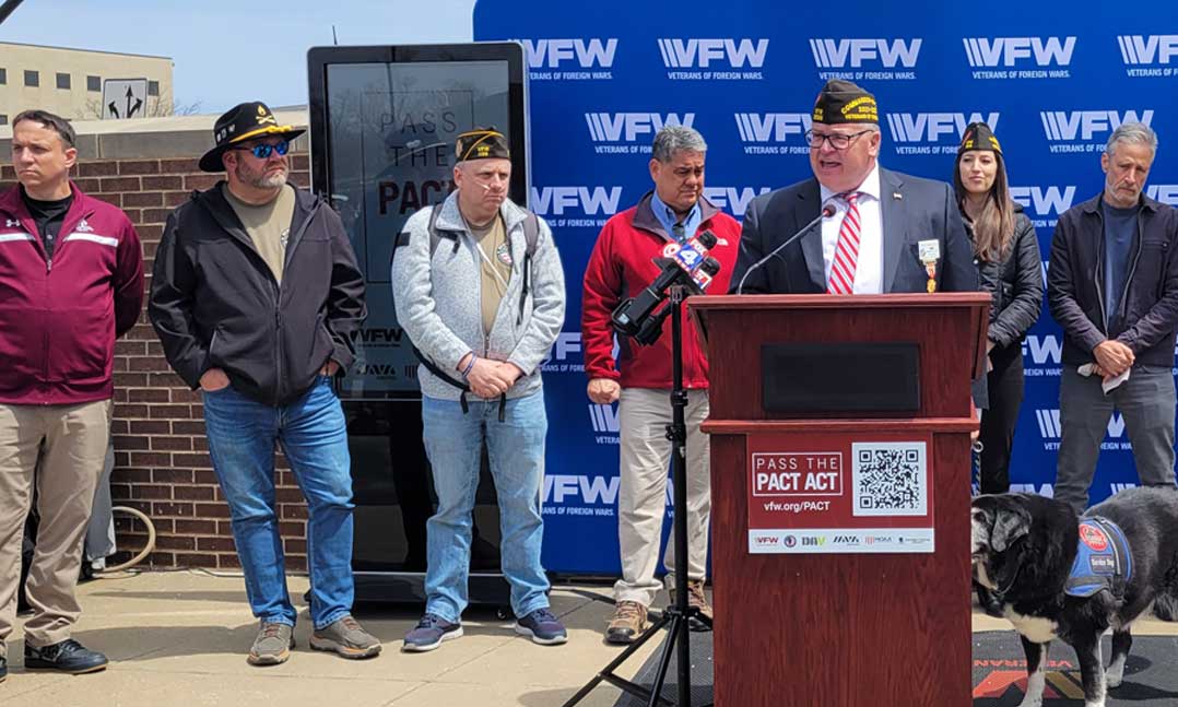 VFW, Jon Stewart host PACT Act press event