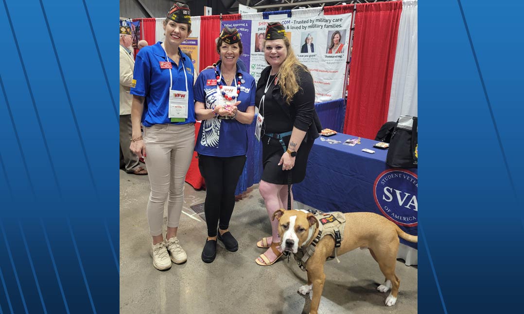 Veteran Maddie Fletcher and her service dog Remi