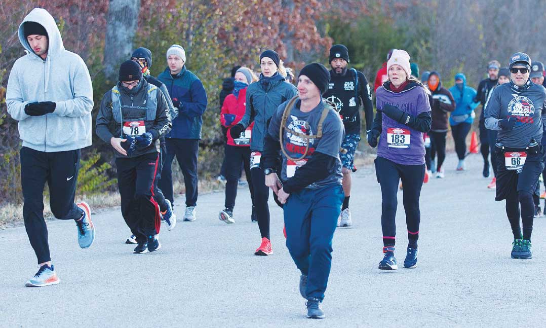 Runners participate in the Honoring our HEROES Marathon