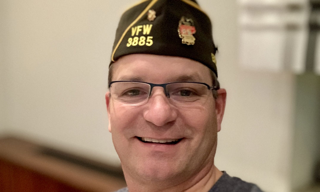 Army veteran and VFW Post Commander Blain Bertrand