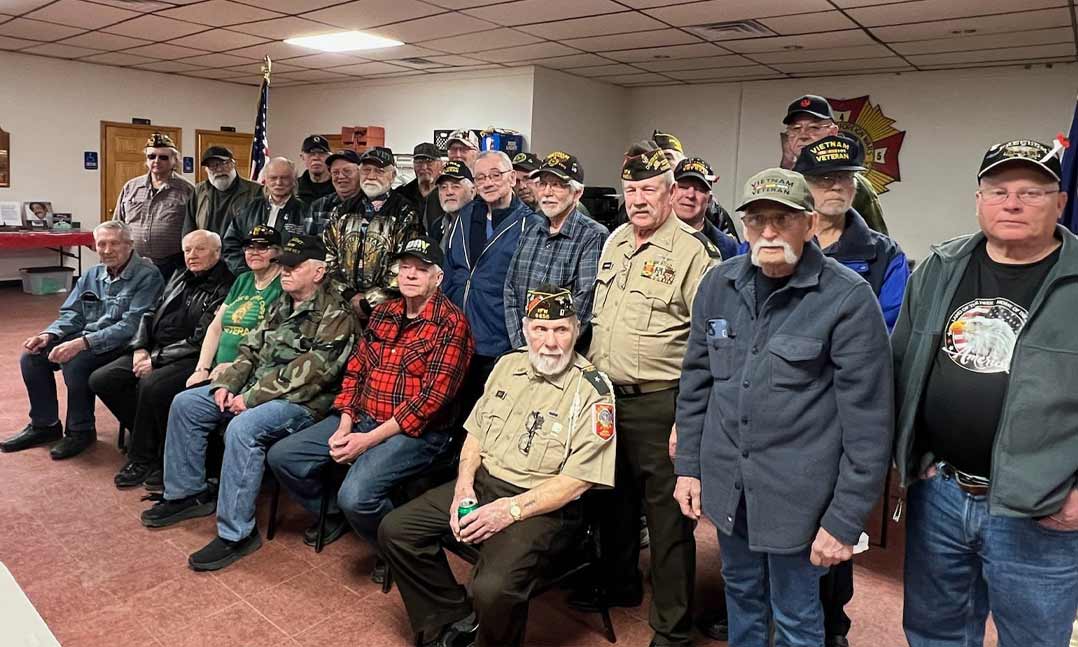 Veterans gather during a Vietnam War Veterans Day ceremony