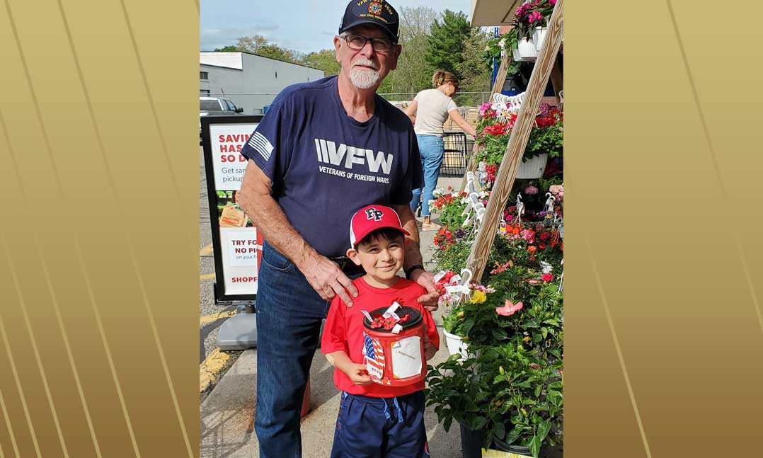 Grandpa and grandson Buddy Poppy Drive