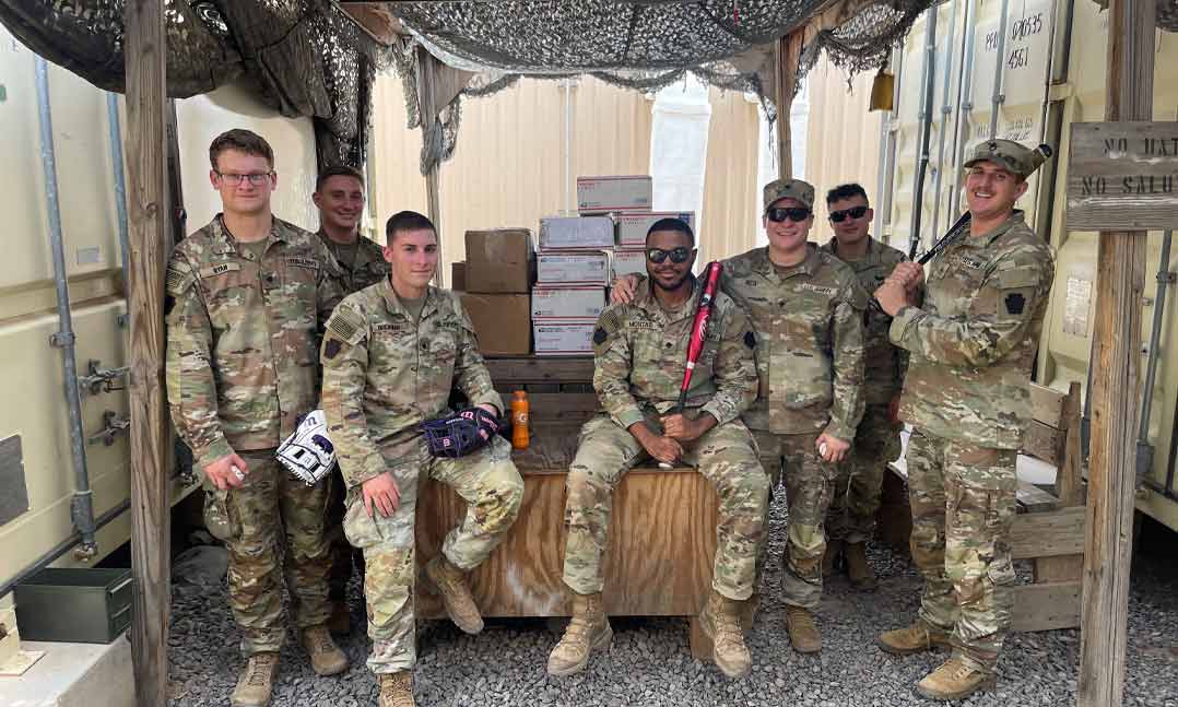 Military troops overseas receive VFW care package