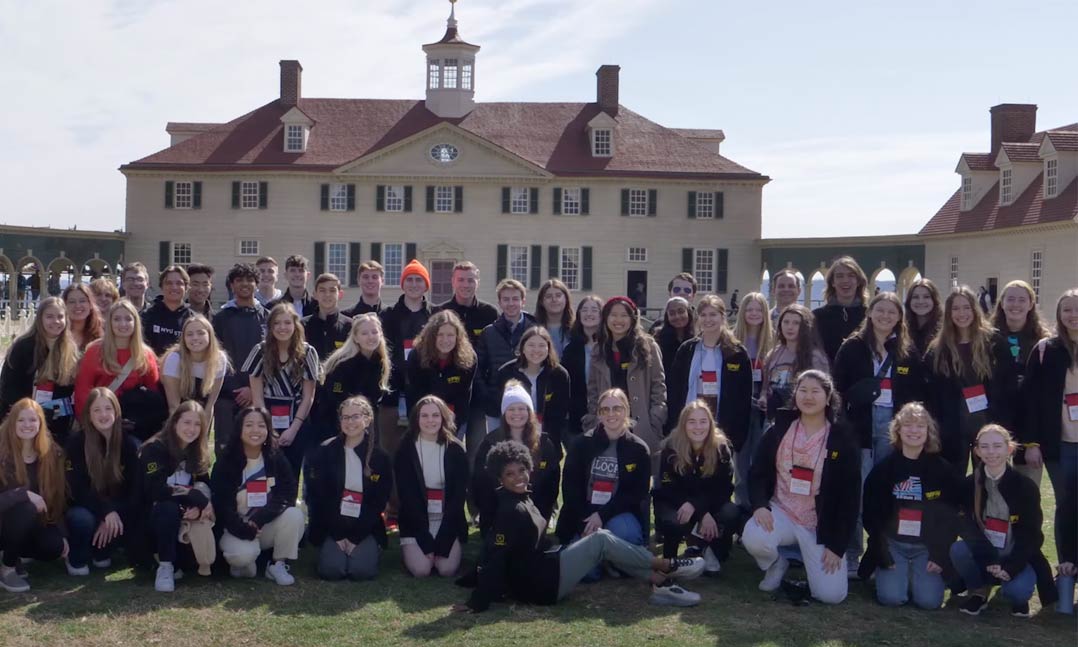 2024-2025 VFW National Voice of Democracy contest winners in Washington DC