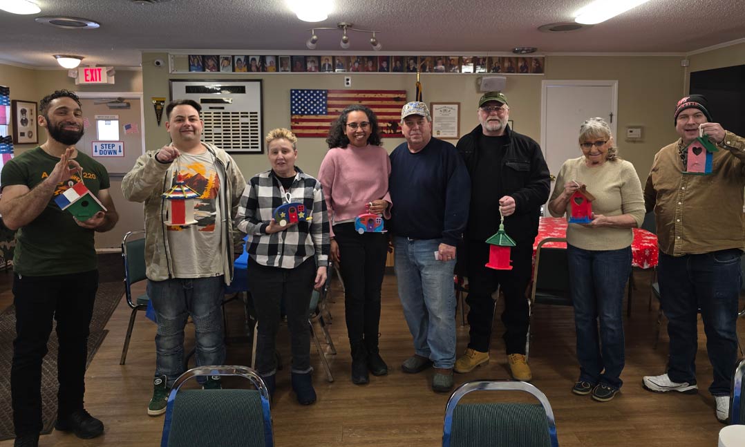Members of VFW Post 8692 host local VA patients for a day of arts and crafts 
