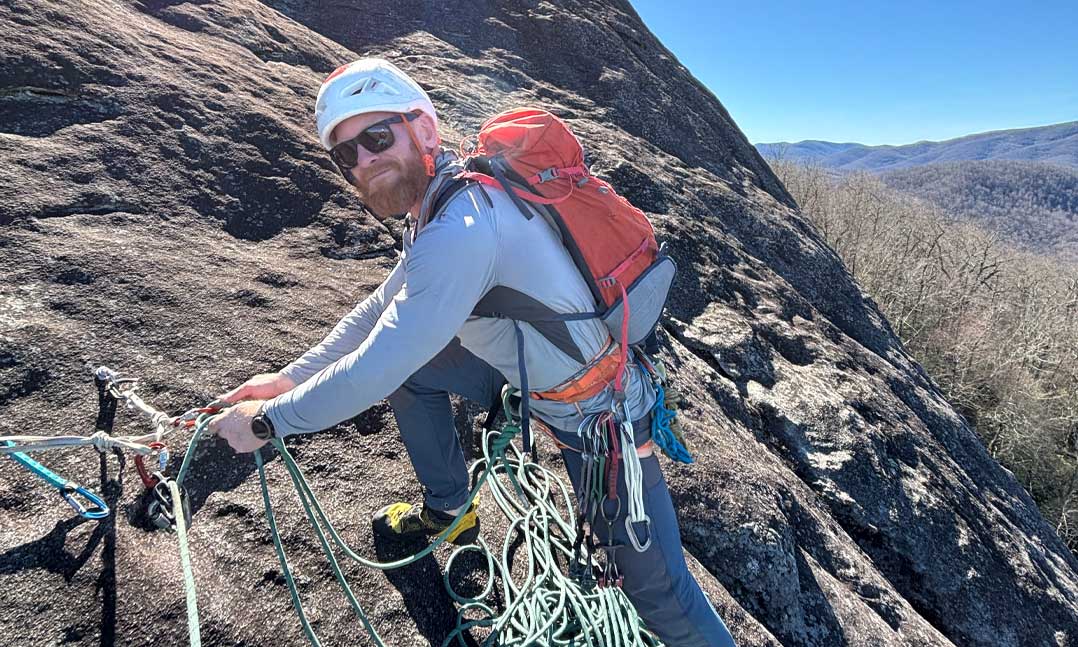 VFW Post 4309 member and Still Serving campaign honoree Kevin Carey climbs a mountain 