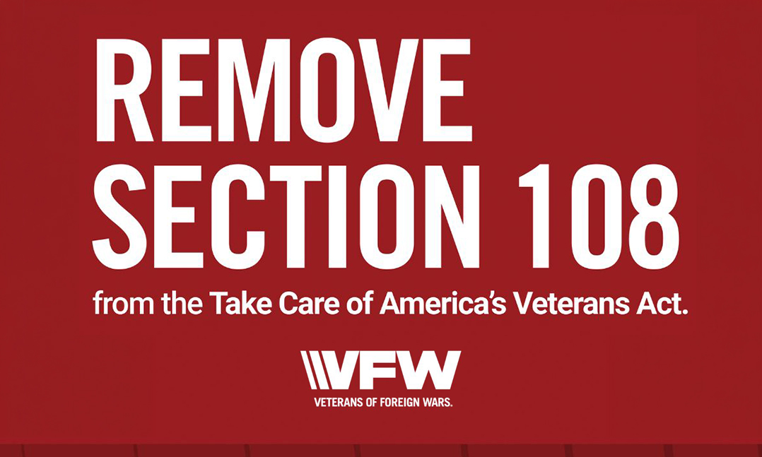 Remove Section 108 from the Take Care of America's Veterans Act